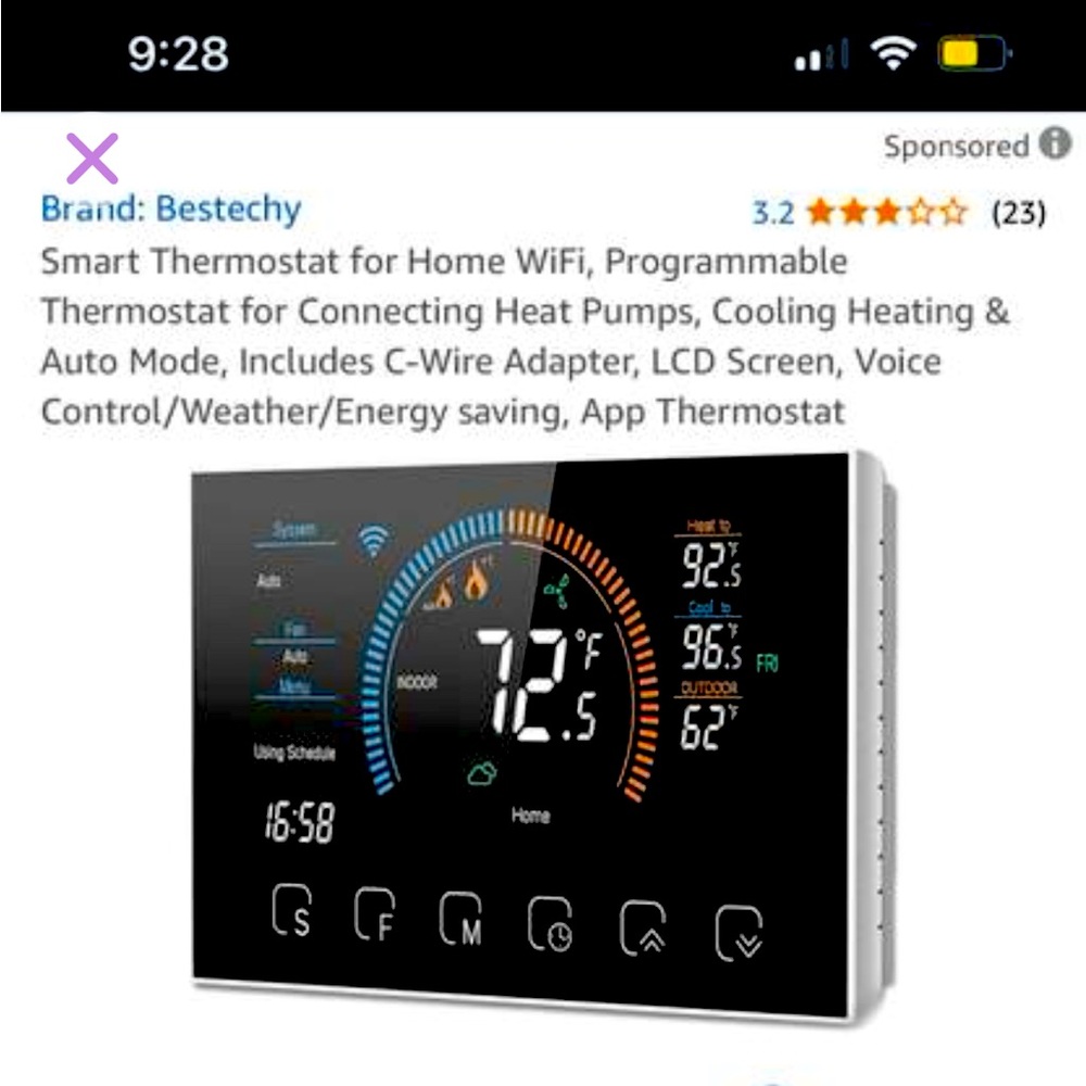 New Smart Home Thermostat in sealed box